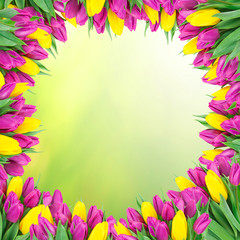 Beautiful bouquet of tulips.