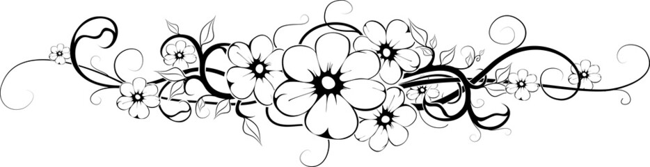 flower tattoo - 61556012