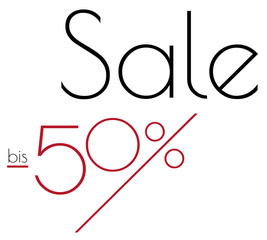 SALE bis zu 50 Prozent - schwarz rot