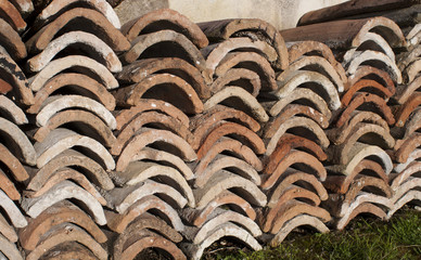Terracotta roof tiles
