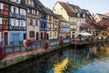 Colorful buildings taken on September 19, 2013 in Colmar, France