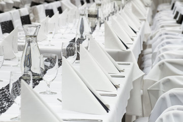table set for event