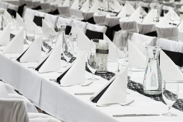 table set for event