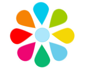 Abstract design with flower shape for web or presentations