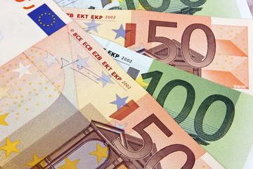 Euro Banknotes background