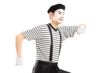 Male mime artist