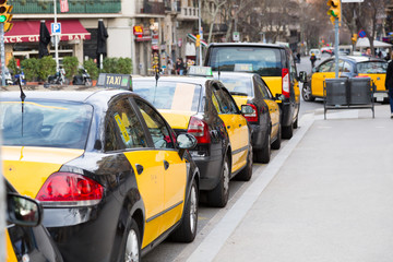 Fototapeta na wymiar Taxi Barcelona