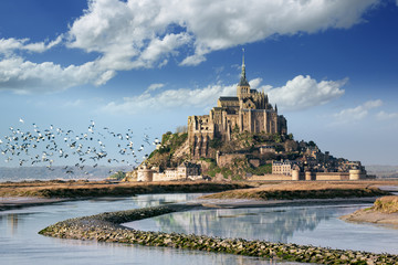 Le Mont Saint Michel - obrazy, fototapety, plakaty
