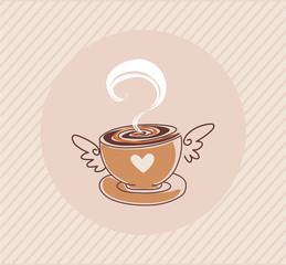 Vector coffee cap