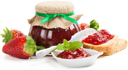 strawberry jam with toast