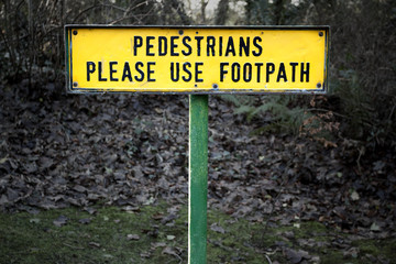 Pedestrians sign