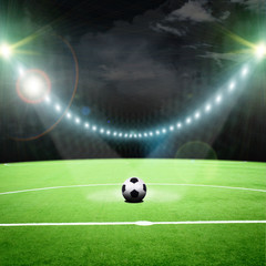 soccer stadium with the bright lights