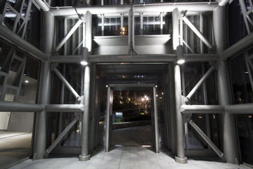 modern industrial metal pylons structure