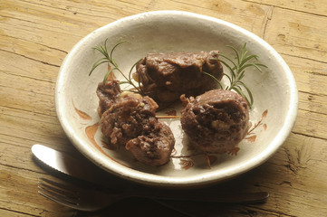 Rollitos de carne Involtini di carne Meat roulades