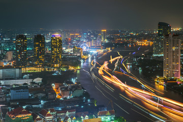 Fototapeta premium Night view in Bangkok