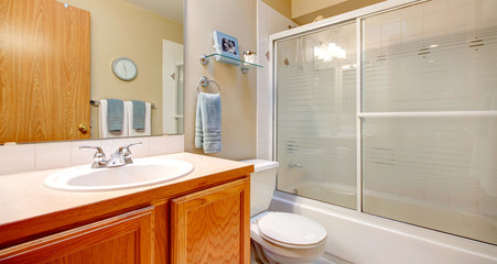 White refreshing bathroom