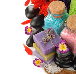 Soap, stones and flowers
