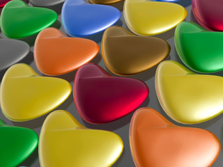 Color hearts