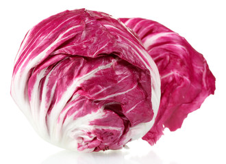 Obraz premium red cabbage isolated on white