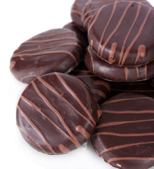 Сhocolate cookies isolated on white