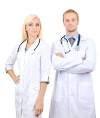 Fototapeta premium Medical workers isolated on white