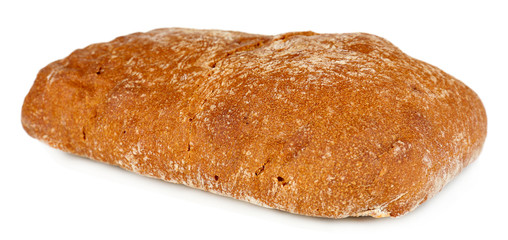 Loaf of bread isolated on white
