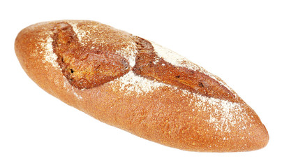 Loaf of bread isolated on white