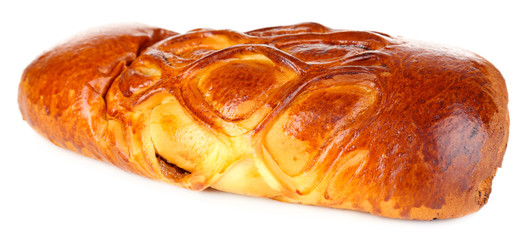 Tasty bun isolated on white