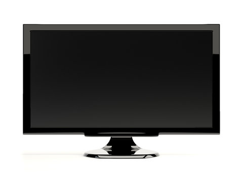 Blank computer monitor. Isolated on white