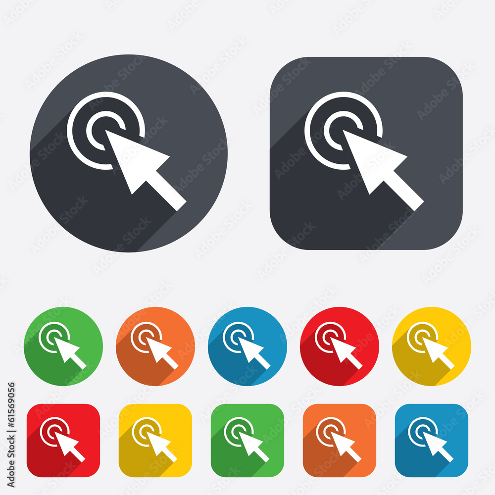 Poster mouse cursor sign icon. pointer symbol.