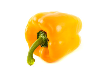 Naklejka na ściany i meble sweet yellow pepper isolated on white background