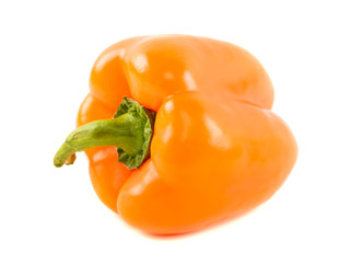 orange pepper over white background