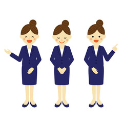 案内する女性 / vector eps