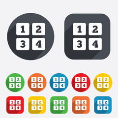 Cellphone keyboard sign icon. Digits symbol.