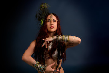 Young attractive retro model