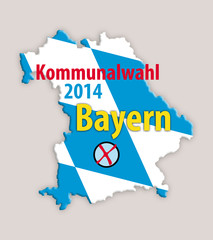 Obraz premium Kommunlawahl 2014 Bayern