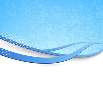 Blue Swoosh Background - Modern Wave Concept