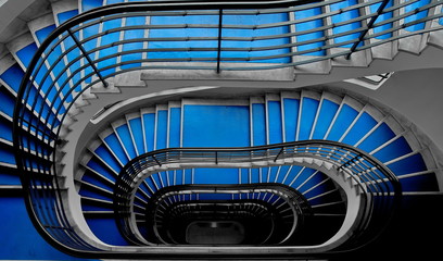 Blue staircase