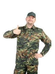 Man in military vest.