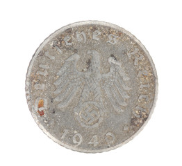 Deutsches coin. Back view.