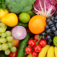 set fruit and vegetable