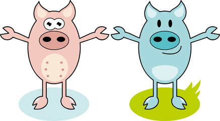 cartoon pig