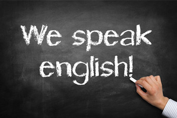 We speak english! - obrazy, fototapety, plakaty