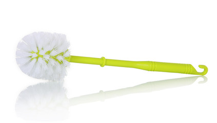 Plastic green toilet brush