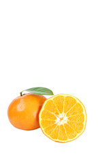 Mandarin oranges isolated.