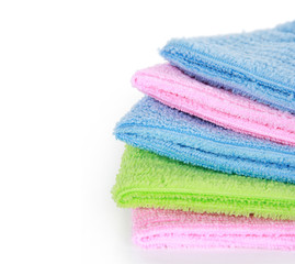 colorful microfiber cleaning towels