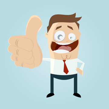 business mann daumen hoch