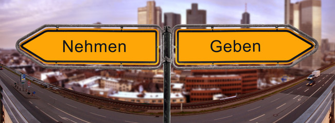 Strassenschild 13 - Geben