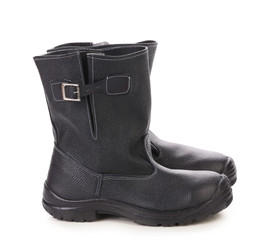 Pair of black sport boots.