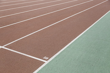 Detail of a running track